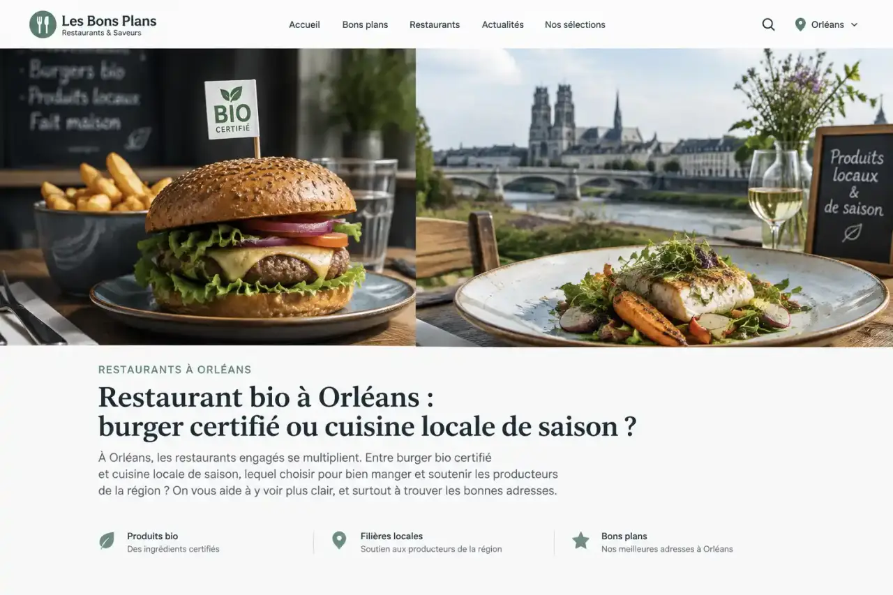 Restaurant bio à Orléans : burger certifié ou cuisine locale de saison ?