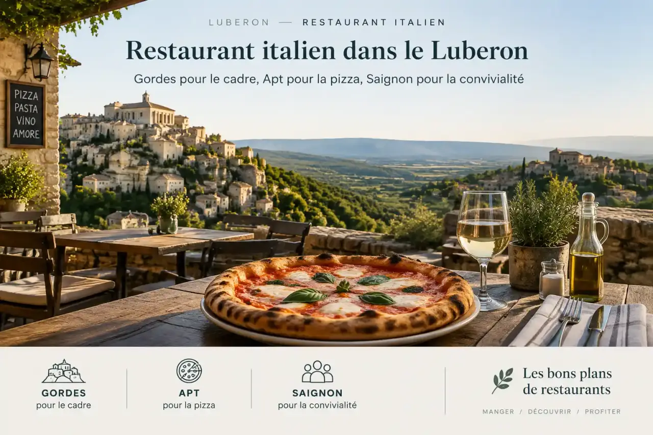 Restaurant italien dans le Luberon : Gordes pour le cadre, Apt pour la pizza, Saignon pour la convivialité