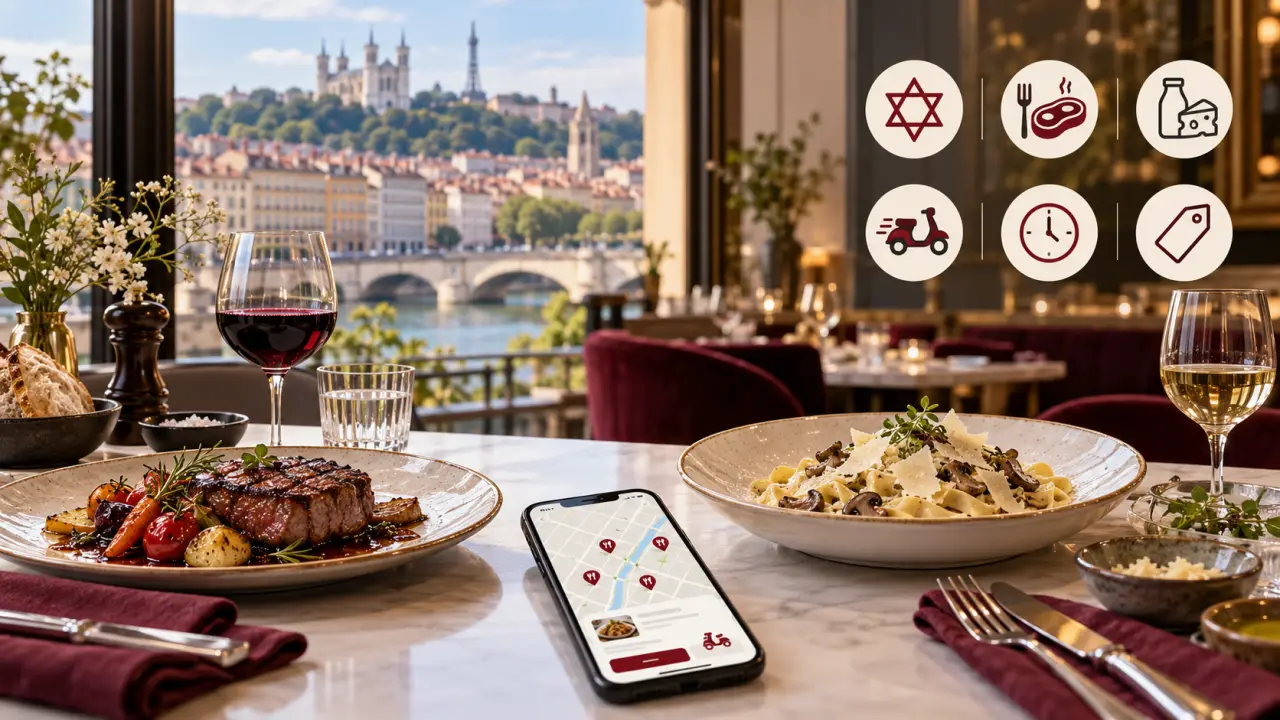 Restaurants cacher à Lyon : six vérifications pour choisir entre viande, lait et livraison