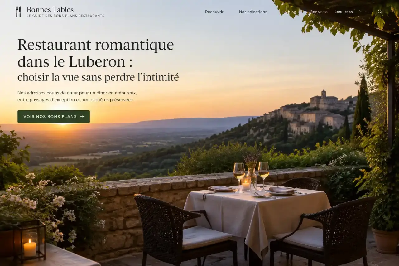 Restaurant romantique dans le Luberon : choisir la vue sans perdre l’intimité