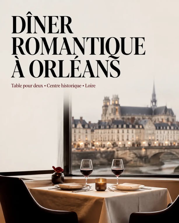restaurant romantique orléans : dîner à deux dans une salle feutrée et élégante à la lumière tamisée
