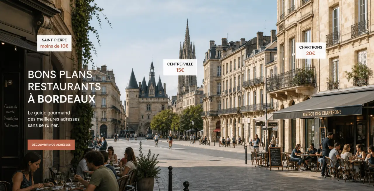 Bordeaux : où manger pas cher avec moins de 10€, 15€ ou 20€ selon le quartier