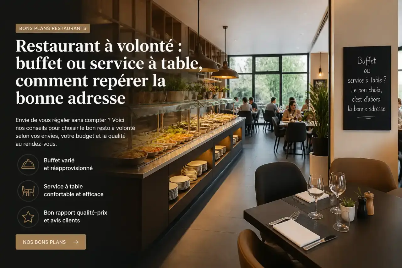 Restaurant à volonté : buffet ou service à table, comment repérer la bonne adresse